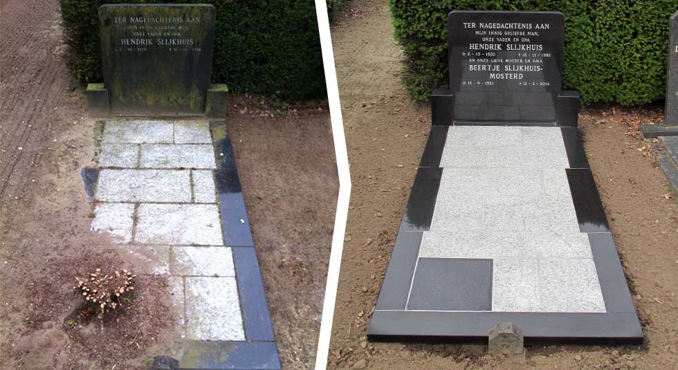 Grafmonument schoonmaken